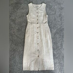 Gloria Vanderbilt Button-Up Linen Dress